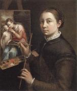 Sofonisba Anguissola self portrait at the easel oil on canvas